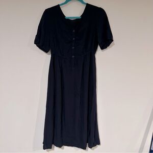 8seconds (8 seconds) Kfashion navy short sleeve featherlight dress S (4/6) NWOT